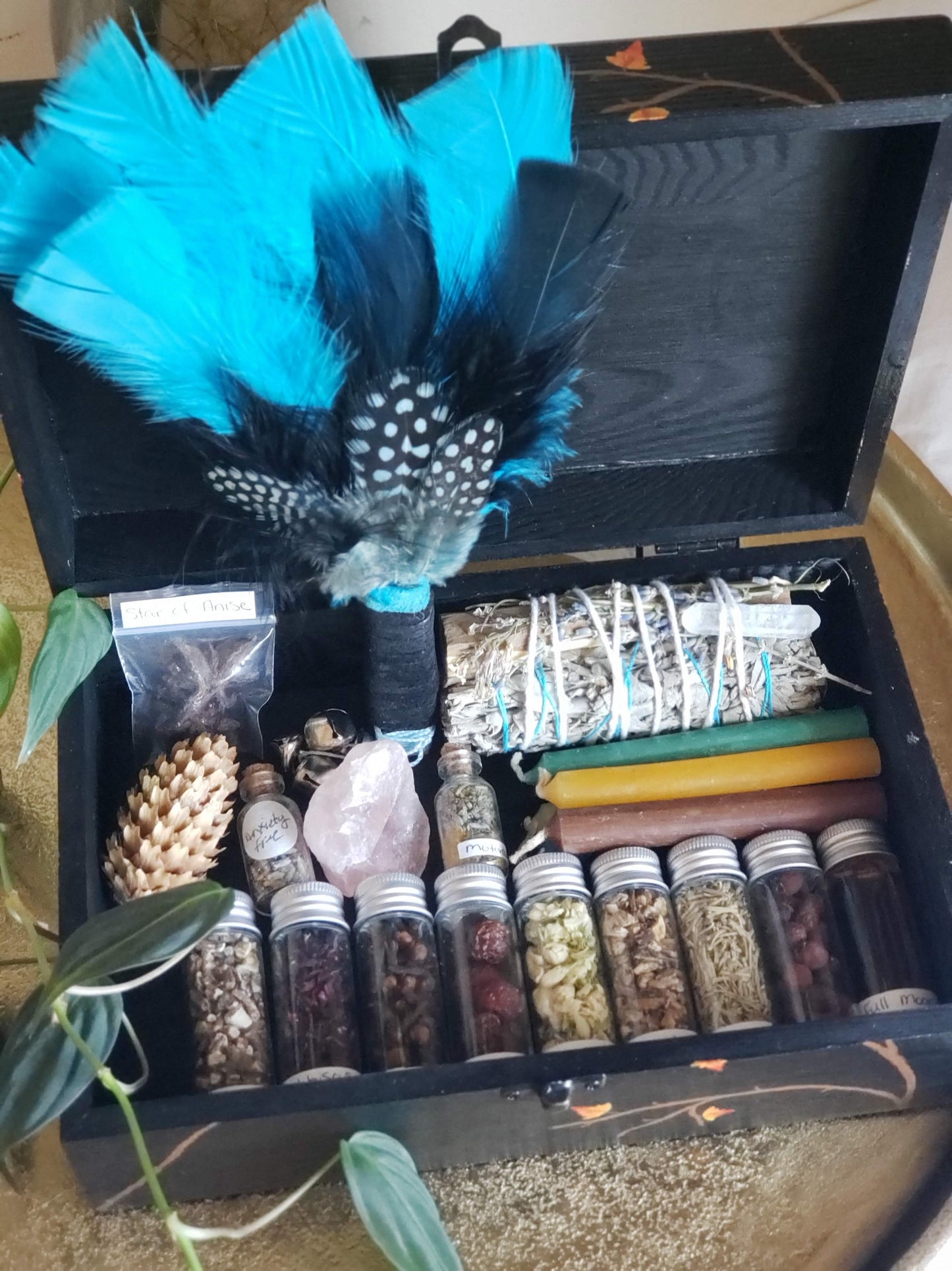 Fall Leaf Witch Box